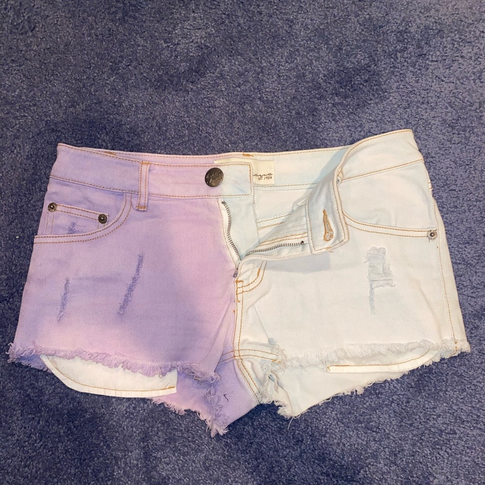 Vintage Havana Two-Tone Jean Shorts XS